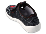 Befado Black School-Daycare Slippers / Sneakers Spider TIM | 911X025