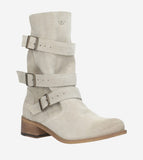 Wojas Premium Beige Leather Buckle Boots | 951064