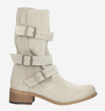 Wojas Premium Beige Leather Buckle Boots | 951064