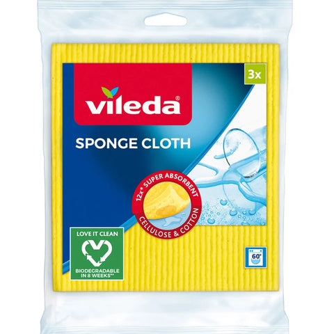 VILEDA Cleaning Sponge Cloth Set of 3 - Pucerka Gąbkowa | VI-005