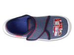 Befado Dark Blue School-Daycare Slippers / Sneakers Fire Truck DANNY| 974X519