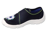 Befado Dark Blue School-Daycare Slippers / Sneakers with Ball Print DANNY| 974X534