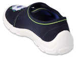 Befado Dark Blue School-Daycare Slippers / Sneakers with Ball Print DANNY| 974X534