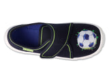 Befado Dark Blue School-Daycare Slippers / Sneakers with Ball Print DANNY| 974X534