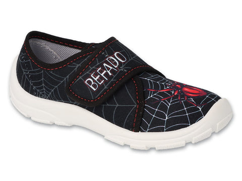Befado Black School-Daycare Slippers / Sneakers Spider DANNY| 974X565