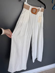 Italian-style Wide Leg Pants with Belt | C25C2077