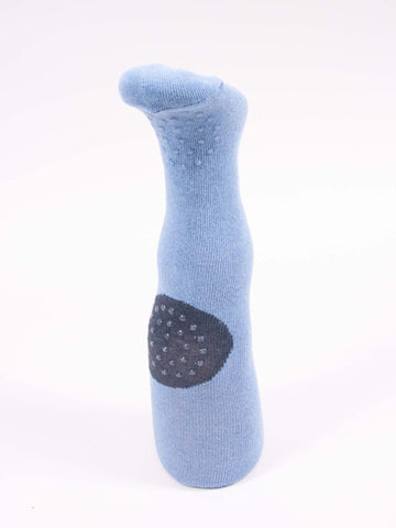 YO! Boys' Blue Cotton Crawling Tights with ABS on Feet and Knees | RAB-0025C-CORGI