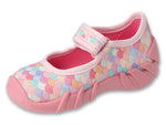 Befado Pink Daycare Slippers with Multicolor Pattern SPEEDY | 109P262