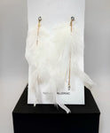 White Long Feather Earrings | P320