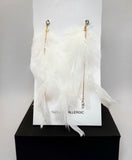 White Long Feather Earrings | P320