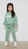 All For Kids Mint Sweatshirt with Funny Print - #SZTOSIK | S-159
