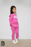 All For Kids Girls' Pink Sweatshirt with Funny Print - #SZTOSIK | S-160