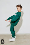 All For Kids Boys' Green Sweatshirt with Funny Print - #SZTOSIK | S-158