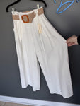 Italian-style Wide Leg Pants with Belt | C25C2077