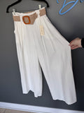 Italian-style Wide Leg Pants with Belt | C25C2077