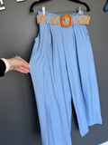 Italian-style Wide Leg Pants with Belt | C25C2077