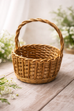 Oval Shaped Wicker Basket with Handle | S631