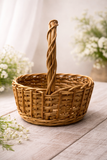 Oval Shaped Wicker Basket with Handle | S631