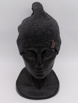 Dark Gray Men's Beanie with Gray Patch | 16AC2226-DG