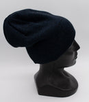 Dark Blue Men's Beanie with Gray Patch | 16AC2226-DB