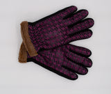 Women's Warm Printed Purple Gloves | HAL-169-PU