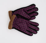 Women's Warm Printed Purple Gloves | HAL-169-PU