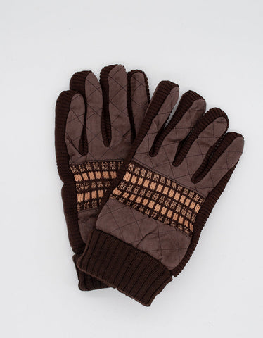 Brown Men's Warm Gloves | HAL-168-BR