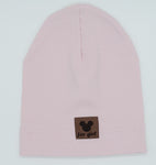Light Beige Girls' Ribbed Beanie with Patch | 20C0658-LBE