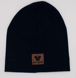 Dark Blue Girls' Ribbed Beanie with Patch | 20C0658-DB