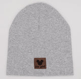 Gray Girls' Ribbed Beanie with Patch | 20C0658-G