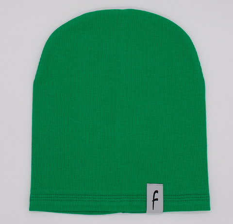 Green Teenager Ribbed Beanie with Patch | 29C5294-GR