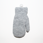 Kids' Insulated Light Gray Mittens with String | R-053DB-LG
