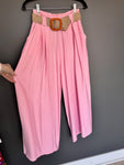 Italian-style Wide Leg Pants with Belt | C25C2077