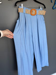 Italian-style Wide Leg Pants with Belt | C25C2077