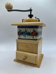Polish Manual Hand Crank Wooden Grinder with Drawer - Klepsydra | 401