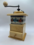 Polish Manual Hand Crank Wooden Grinder with Drawer - Klepsydra | 401