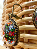 Folkee Handmade Łowicz Folk Pattern Earrings | Folkee-319