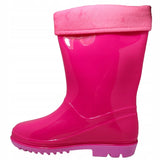 Pink Rain Boots with Pink Cuff and Bow | Y053-NP
