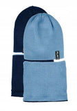 Boys' Light Blue Double-sided Hat and Tube Scarf Set ~ 6-12 years | 48/449-A
