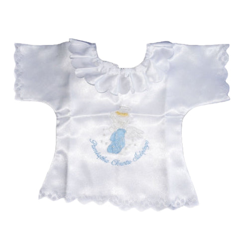 Christening Baptism Satin Robe Szatka - Blue Angel | MSC-07