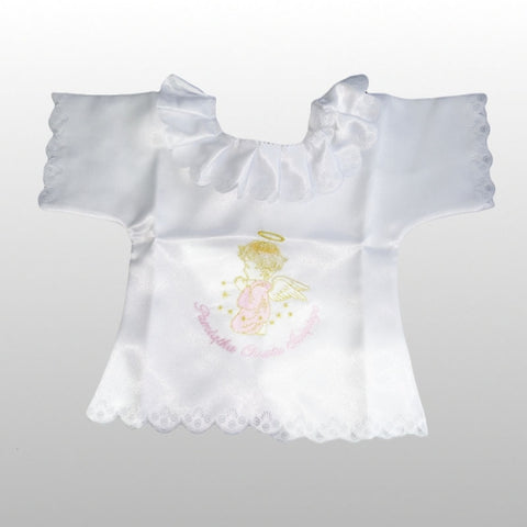 Christening Baptism Satin Robe Szatka - Pink Angel | MSC-08