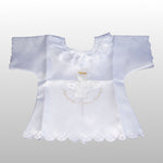 Christening Baptism Satin Robe Szatka - Silver Angel | MSC-09