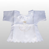Christening Baptism Satin Robe Szatka - Silver Angel | MSC-09