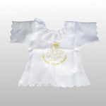 Christening Baptism Satin Robe Szatka - Golden Angel | MSC-10