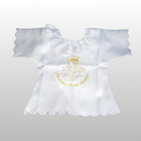 Christening Baptism Satin Robe Szatka - Golden Angel | MSC-10