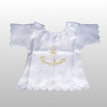 Christening Baptism Satin Robe Szatka - Small Golden Angel | MSC-11
