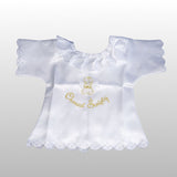 Christening Baptism Satin Robe Szatka - Small Golden Angel | MSC-11