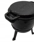 8 Liters 3 in 1 Black Enameled Cast Iron Pot - Kociołek Emaliowany Czarny | 8LEm-3in1