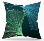 100% Cotton Black Pillowcase with Green and Blue Flower - Poszewka na Poduszkę Jasiek  | IK-04