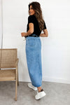 Women's Hit Model of a Jeans Skirt Fastened with Buttons  | 23NG145